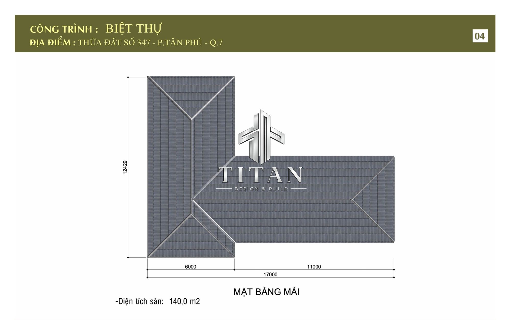 Mặt bằng mái