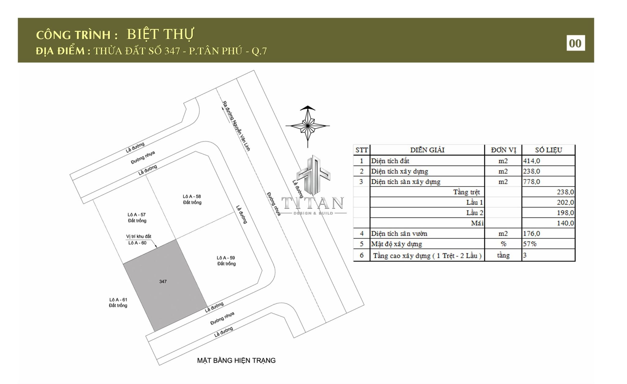 Vị trí mặt bằng lô đất
